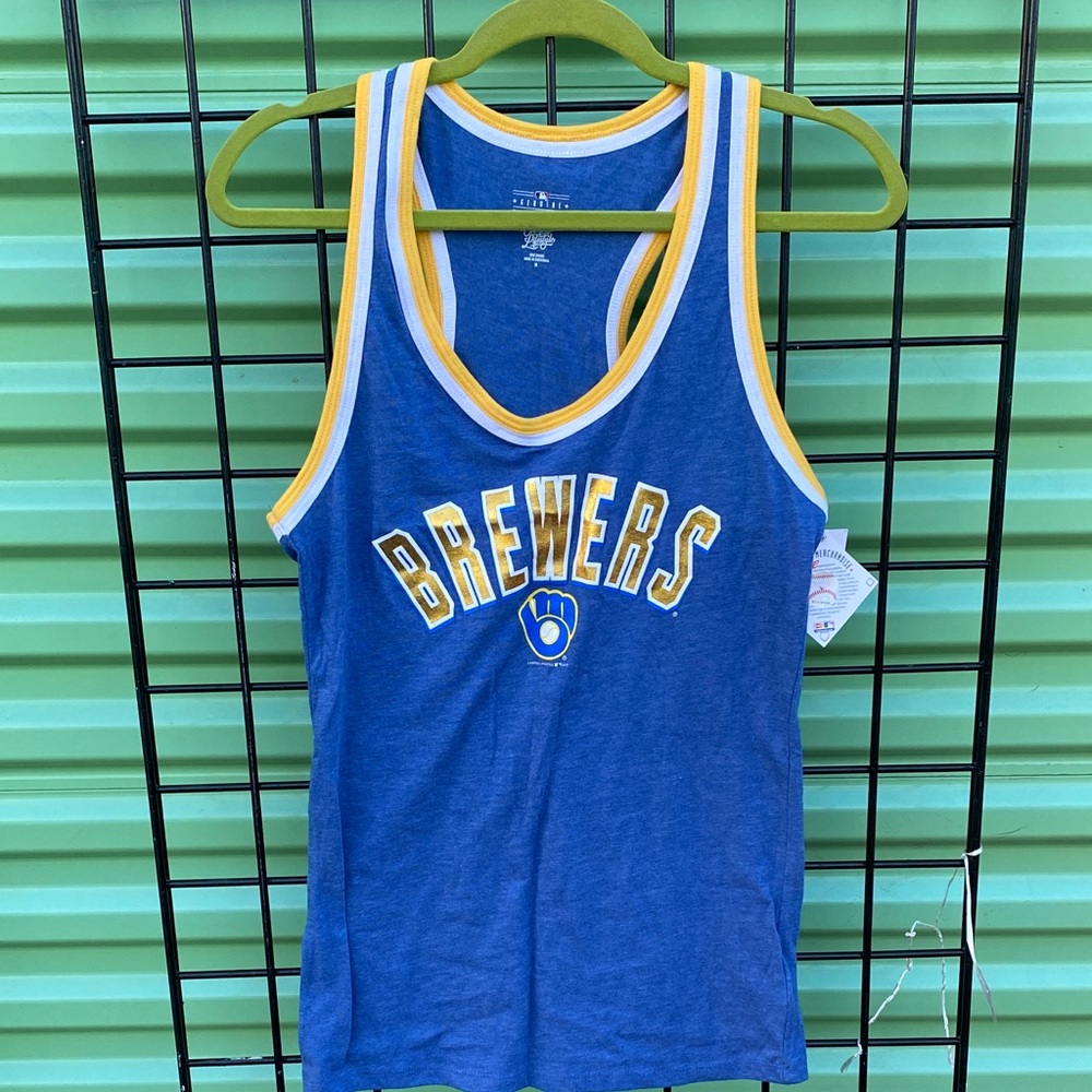 Genuine Merchandise Brewers Blue and Yellow Tank Top